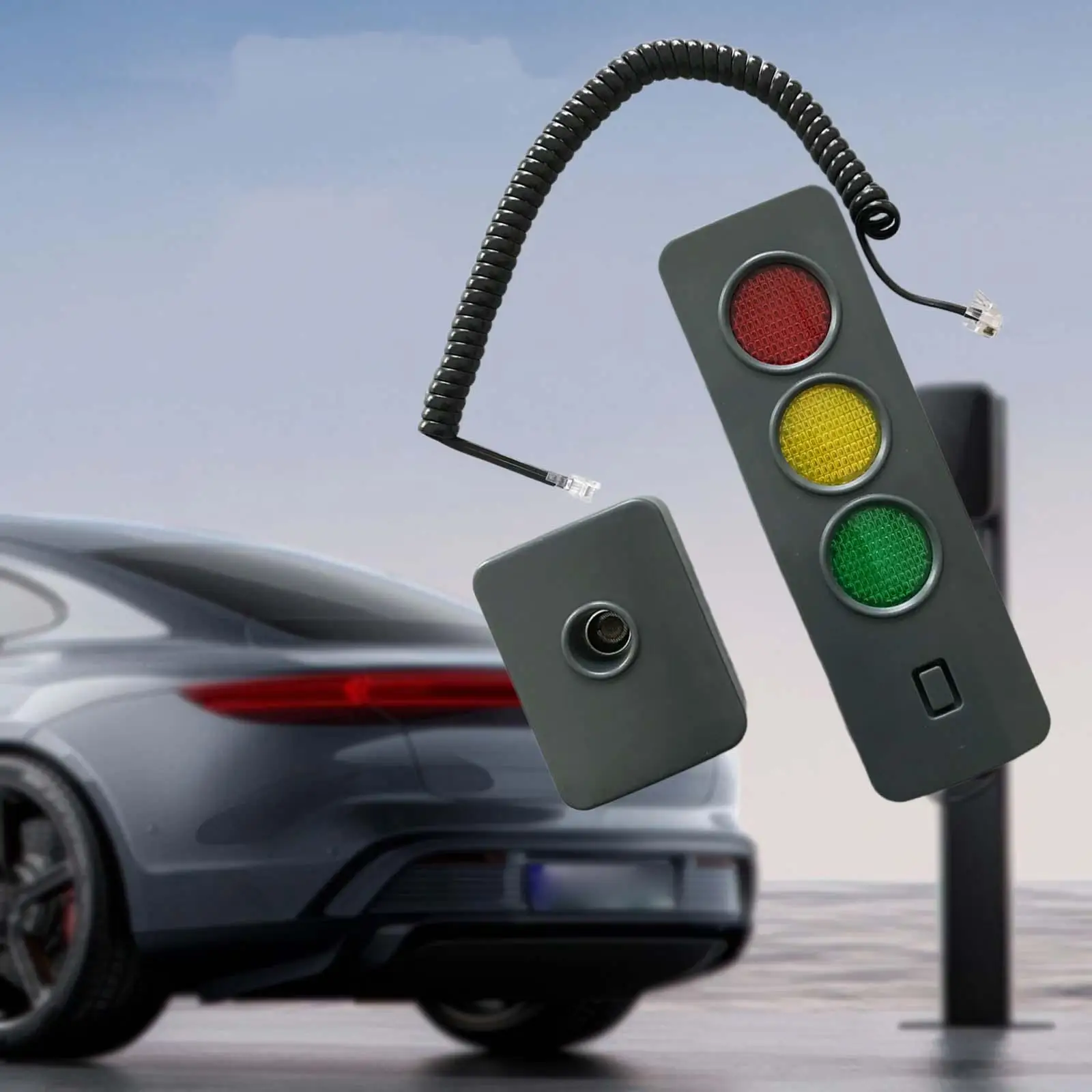 Wall Mounted Garage Park Assist Stop Sign Sensor with Sound Alarm LED Light for Precise Parking Avoid Collision Damage