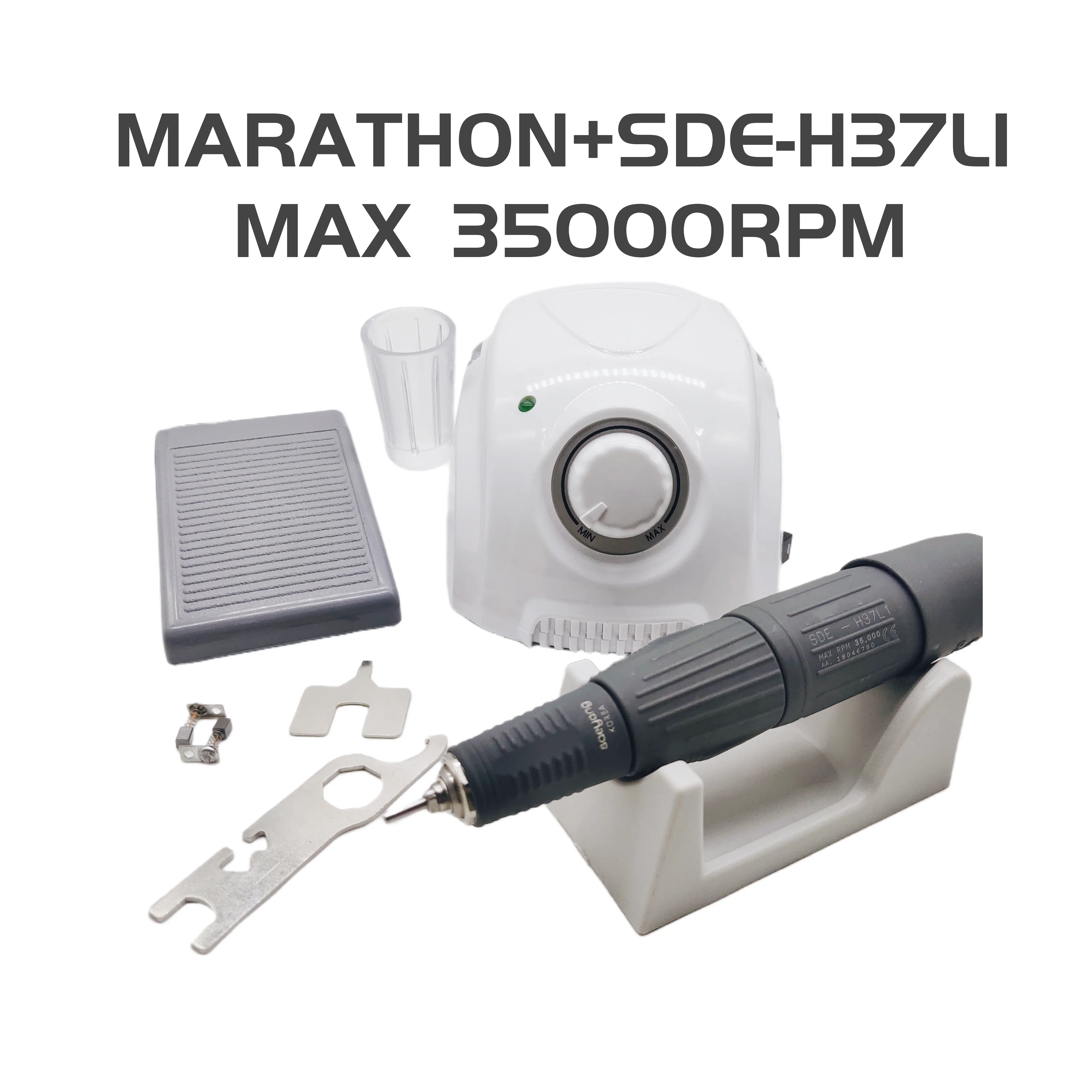 Marathon Champion-3 caja de Control de 65W, Set de lima de uñas eléctrica con mango de alta calidad, 45K, SDE-H37L1, H102, SH20N, H200, M45