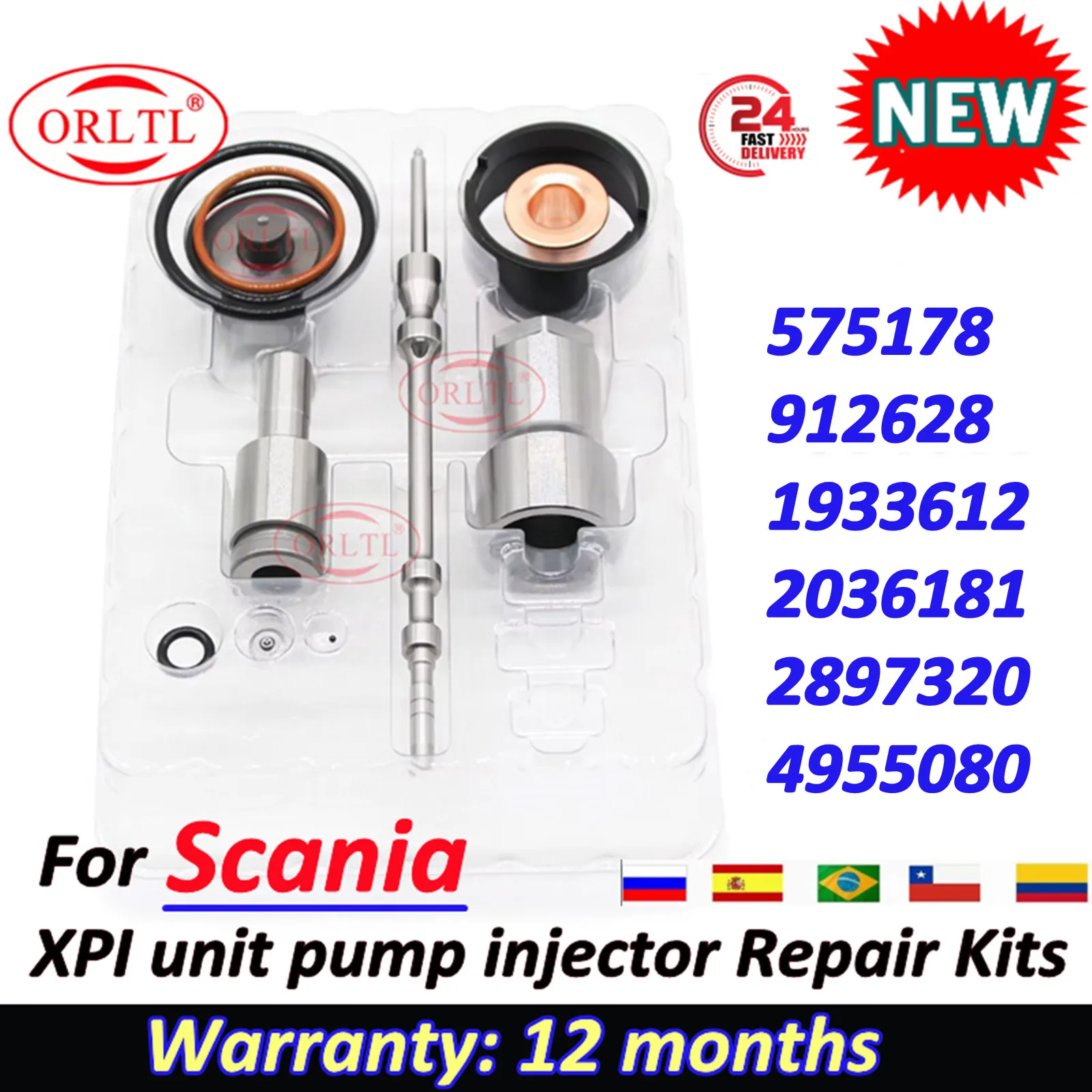 

Diesel XPI Injector Repair Kit 575178 912628 1933612 2036181 2897320 4955080 Nozzle For Scania unit pump injector assembly