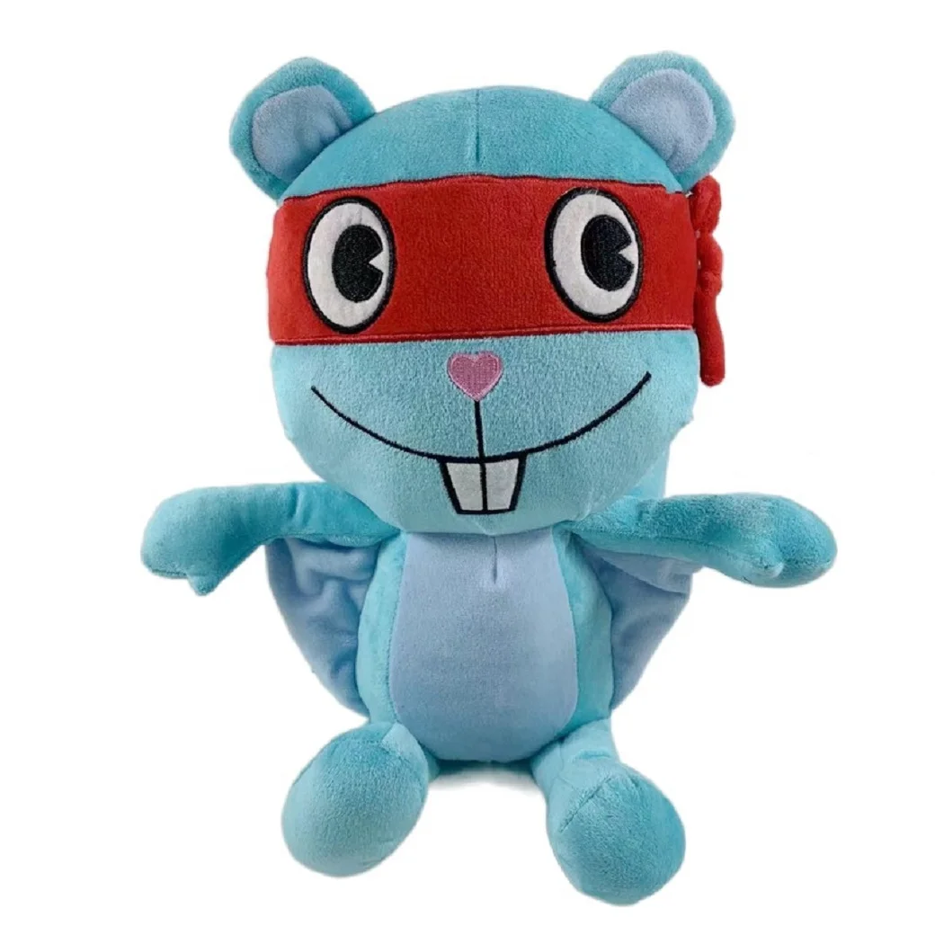 HTF-Jouets en peluche Happy Tree Friends pour enfants, Anime, Soldat Fliqpy, Poupées militaires Flipy Butter, Cadeau pour enfants, 28cm