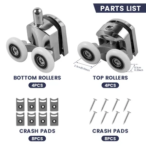 Aluminium -Gleit -Glastürrolle aus Aluminium, Top -Duschwalzen, Badezimmerscheibe, 23 mm, 8pcs 8 Hauptverkäufe Roldana Schiebebefenster - №8