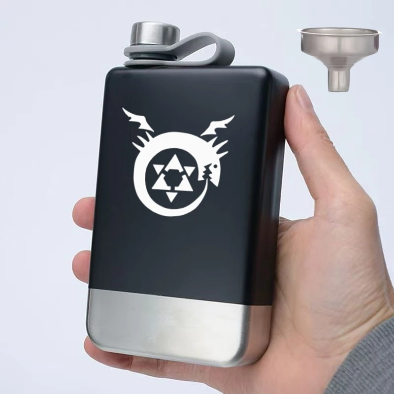 Customized LOGO Stainless Steel Square Small Wine Flask Whiskey Vodka Metal Bottle Personalized Portable Wine Flask Gift OEM
