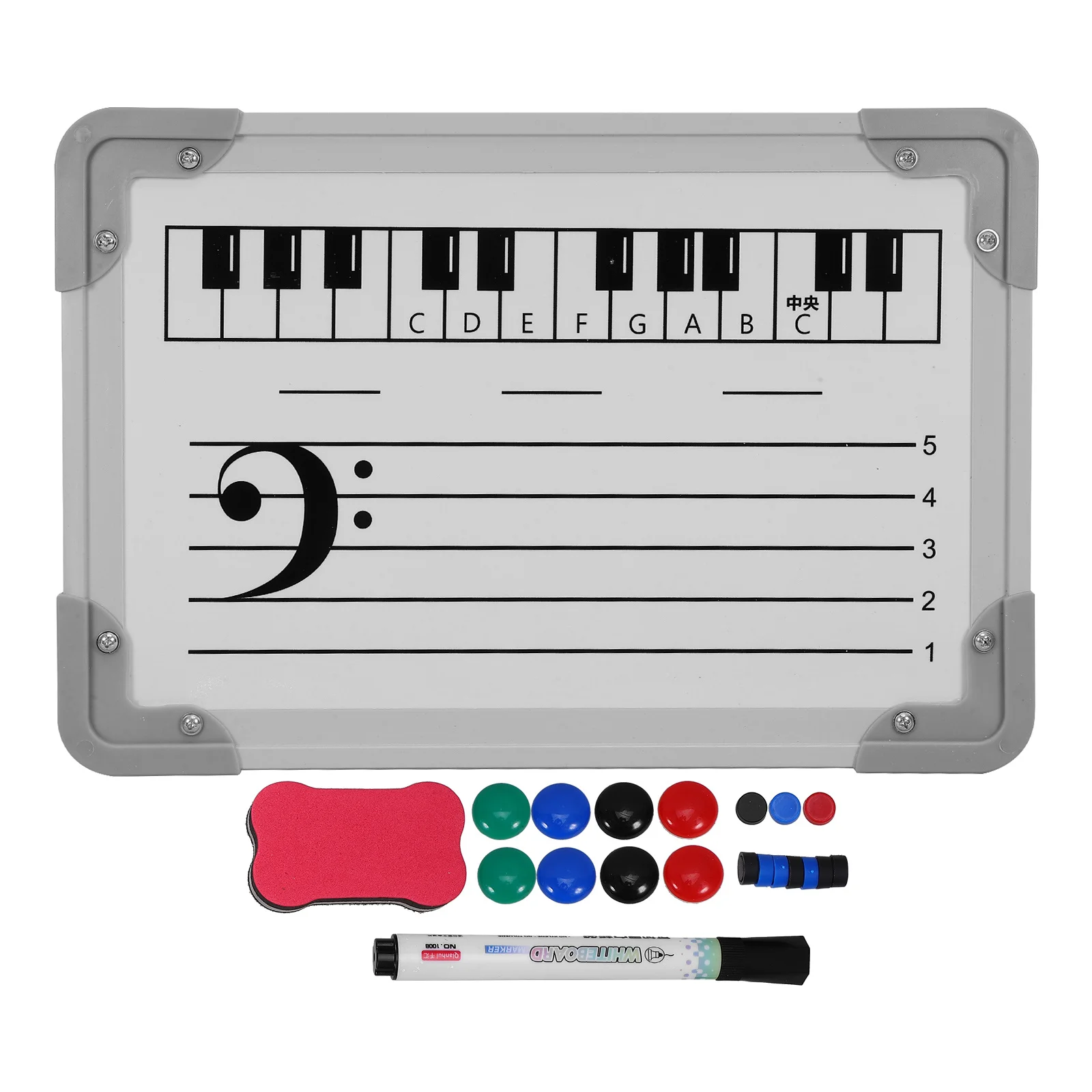 

1 Set Erasable Music Staff Whiteboard Dry Erase Learning Tool For Teaching Practice Classroom School Home Use Staff Writing