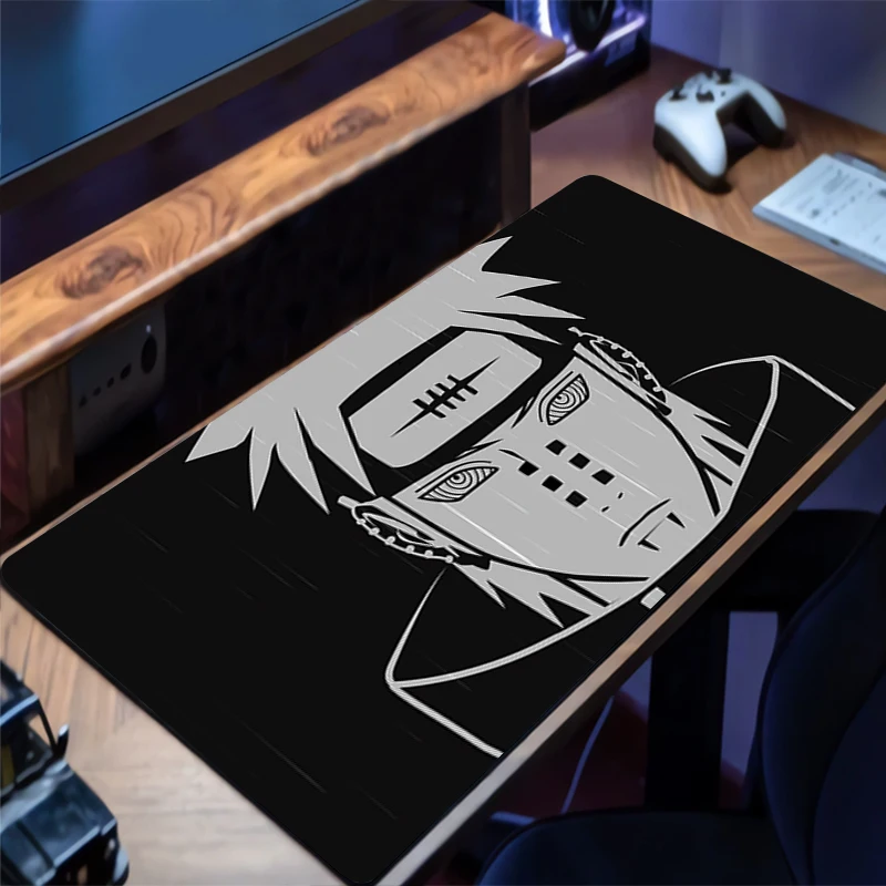 

Mousepad PC Gaming Accessories Computer Cabinet Extended Mat Non-Slip Mouse Pad Anime Keyboard Pad Naruto Pain Office Desk Mat