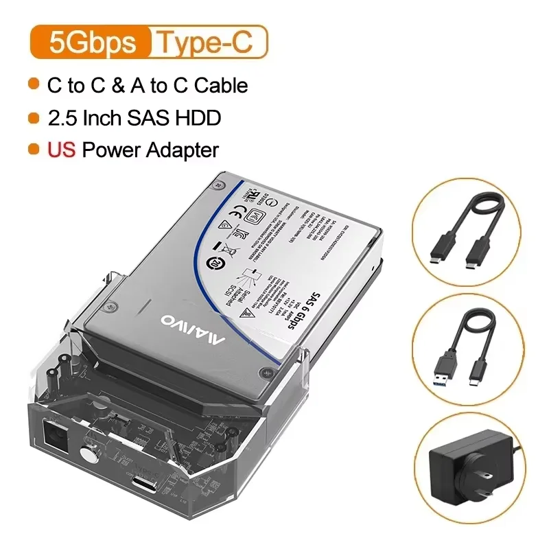 MAIWO 2.5 SATA SSD Docking Station 8TB External Hard Drive Enclosure