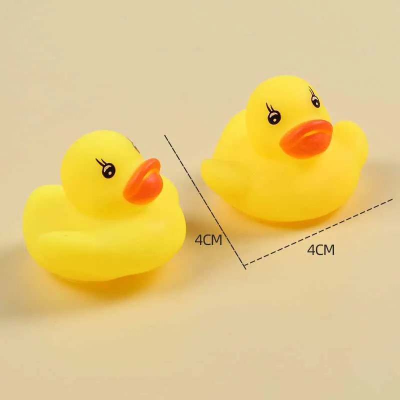 5Pcs Cartoon Cute Simulation Of The Small Yellow Duck Toys Kids Summer Bath Play Water Toys Squeeze Will Call Small Yellow Duck