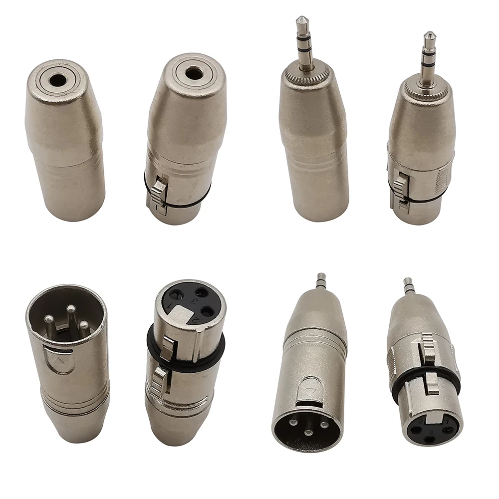 1Pcs 3.5mm to XLR 3 Pin Female Male Audio Adapter Converter Connector For Microphone Speakers