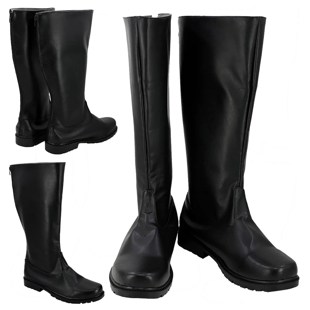 Fantasia Knight Han zapatos de Cosplay, botas largas negras, película Space Battle, Disfraz, accesorios para hombres, fiesta de Carnaval de Halloween