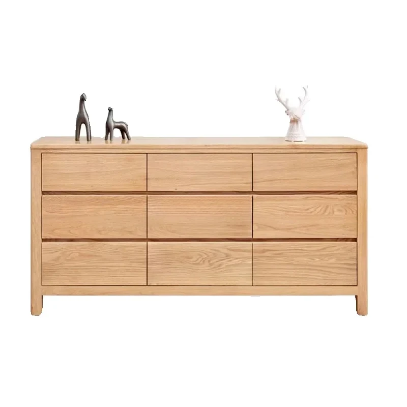 

American-Style Solid Wood Nine-Drawer Cabinet Modern Minimalist Multi-Functional Storage Cabinet