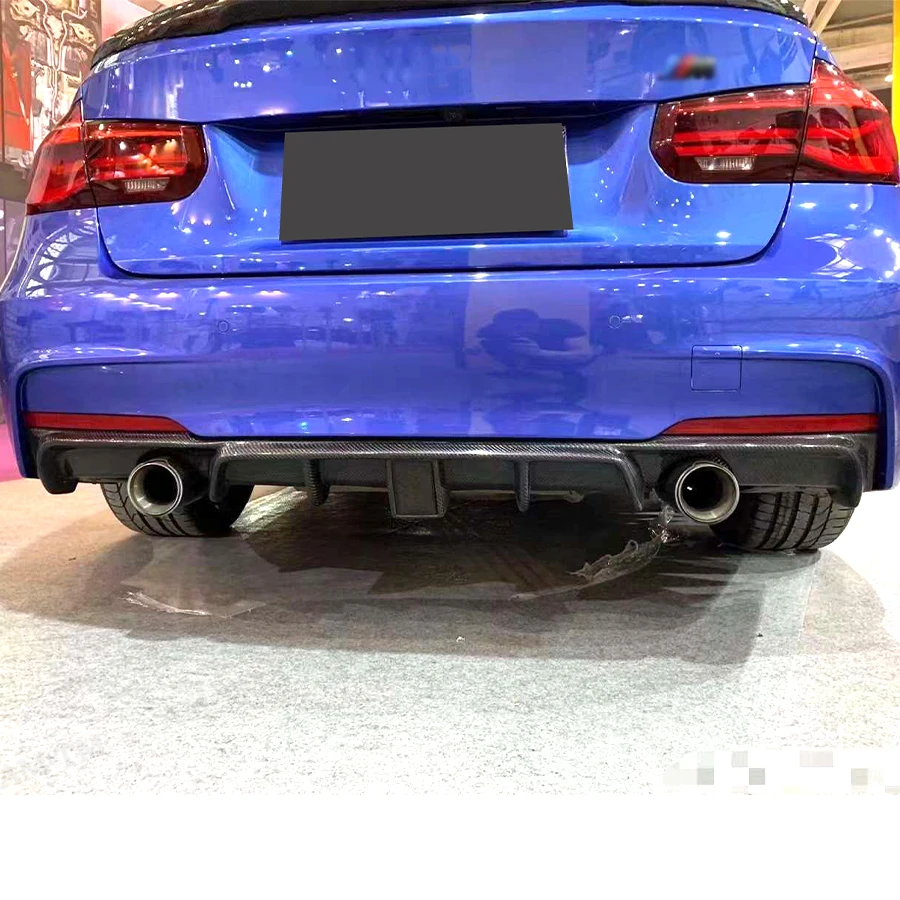 For BMW 3 series F30 F35 2012-2019 Carbon Fiber Car Rear Bumper Diffuser Rear Splitters Spoiler Back lip Auto Parts Body Kit