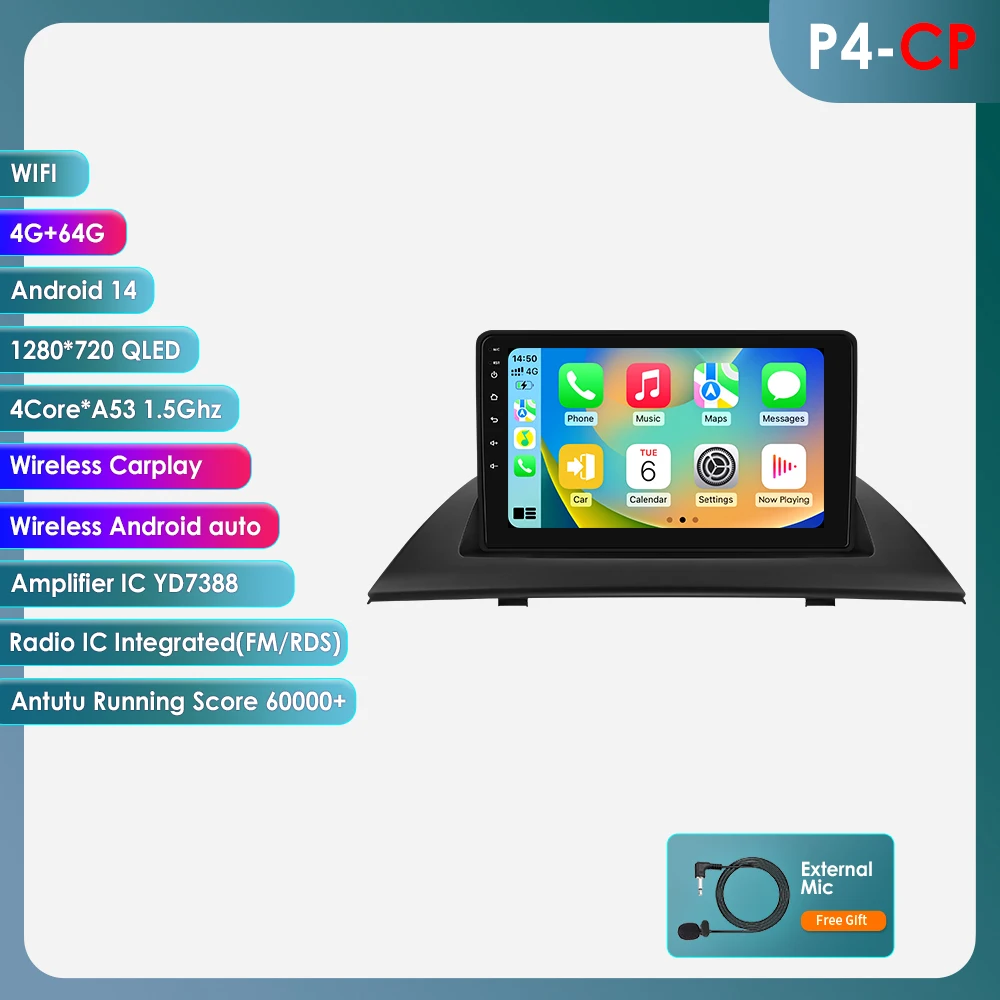 Hizpo Auto Intelligente Systemen Voor BMW X3 E83 2004-2012 Radio Stereo Ontvanger Draadloze CarPlay Android Auto Geen 2 din 2din DVD