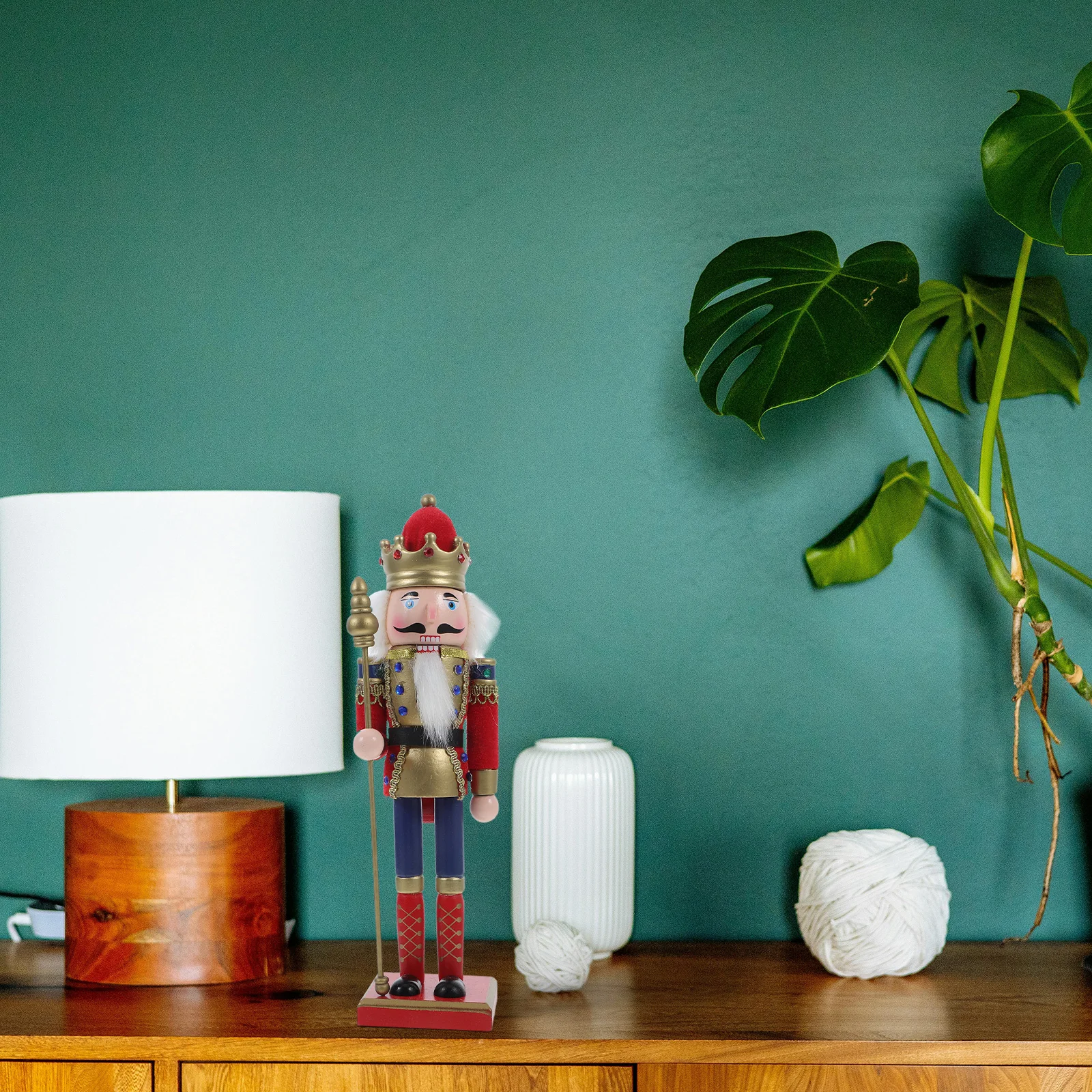 

Nutcracker Soldier Figurine Wooden nament Statue Christmas Decor Holiday Tabletop Home Fireplace Traditional Pastel