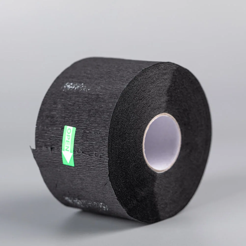 

Disposable Neck Strips for Haircut 3 Rolls Non-woven Elastic Bands Stretchy Barber Cape Black Strips Hairdressing Salon