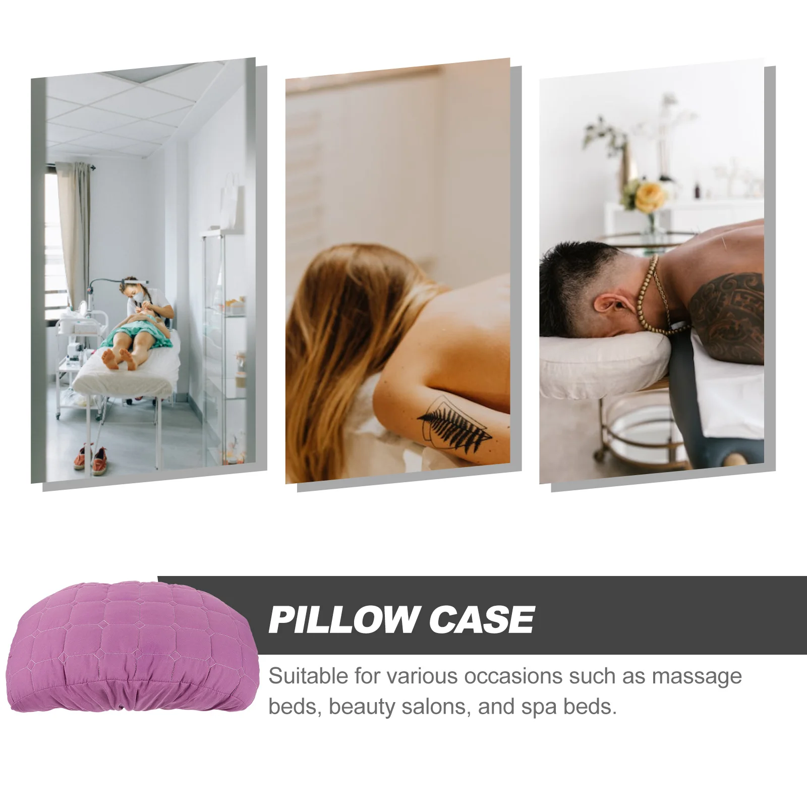 

Cotton Pillow Cover for Spa Salon Hotel Massage Bed Soft Washable Decorative Pillowcase Replacement Household Cushion Cover