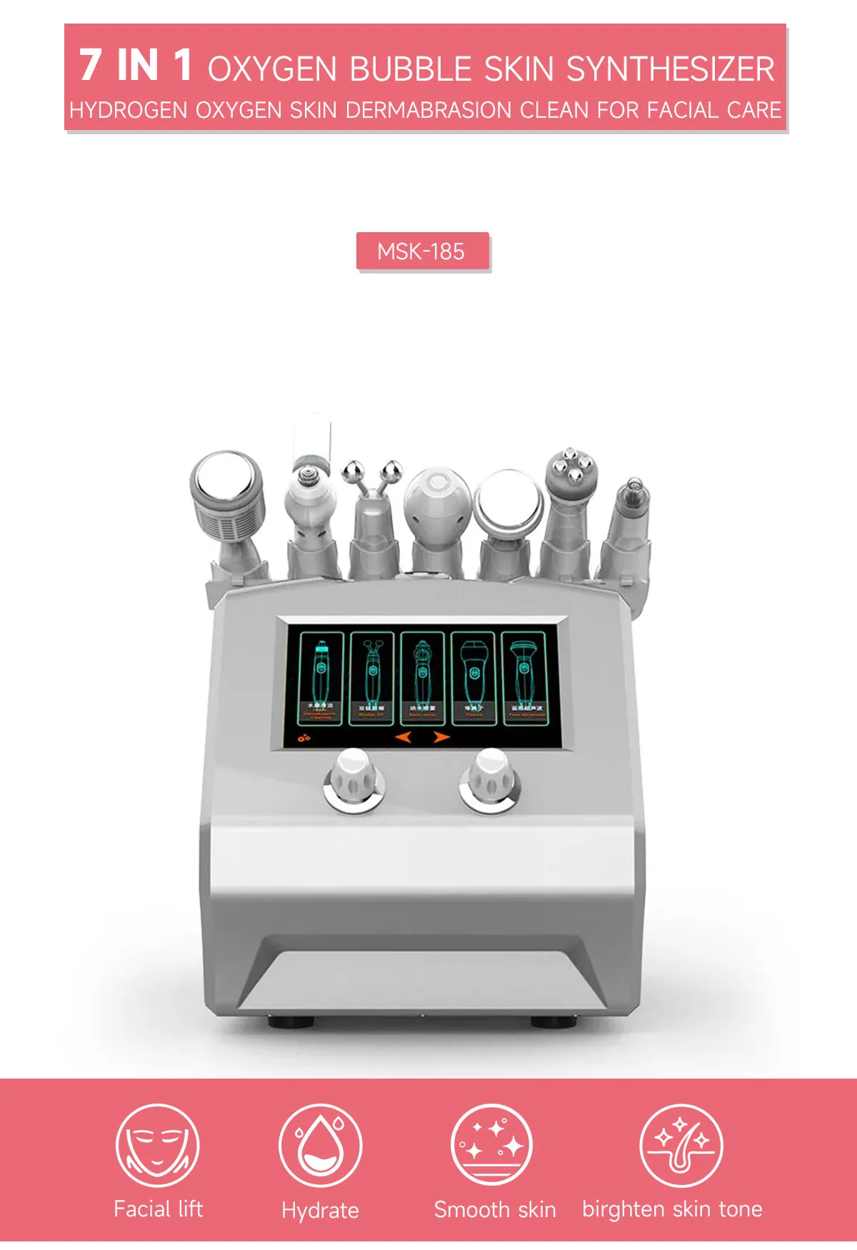 NIEUWE 7 In 1 H2O2 Hydra Dermabrasie RF Bio Lifting Spa Microdermabrasie Machine Water Beauty Gezondheid Huidverzorgingsmachine bubble machines hydra beauty machine tightening products face