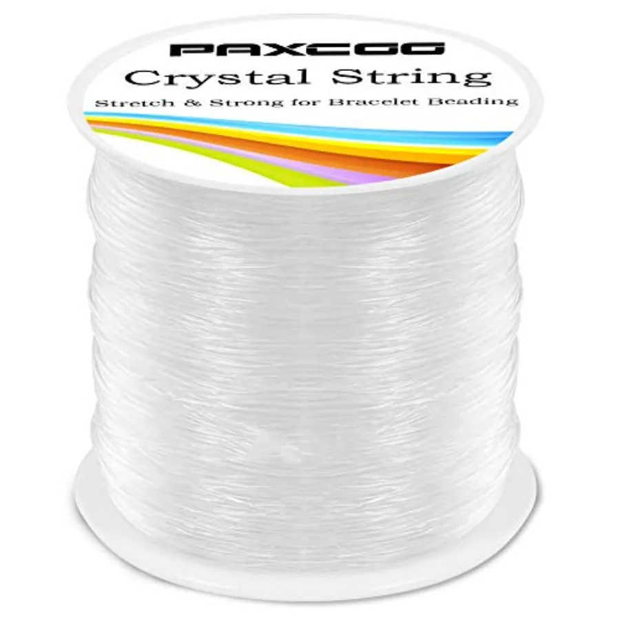 0.8mm Elastic String, Stretchy Bracelet String Crystal String Bead Cord for Bracelet, Beading and Jewelry Making 120 m