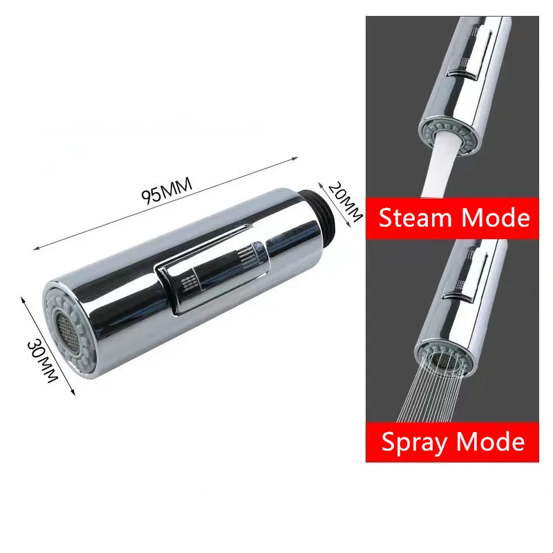 1pc Pull Out Faucet Sprayer Kitchen Plating Nozzle Water Saving Basin Sink Spray Head Water Tap Faucet Shower Filter Bathroom