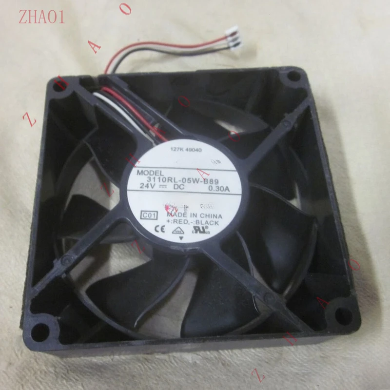 Z   10pcs for NMB-MAT 8025 3110RL-05W-B89 DC24V 0.30A Inverter Cooling Fan 8CM 3-Wire