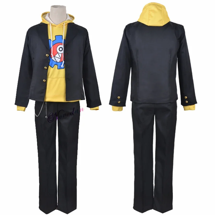 Anime SK8 De Infinity Reki Kyan Cosplay Kostuum Geel Hoodie Sweater Jas Sk Acht Rode Pruik Skateboard Outfit view 6