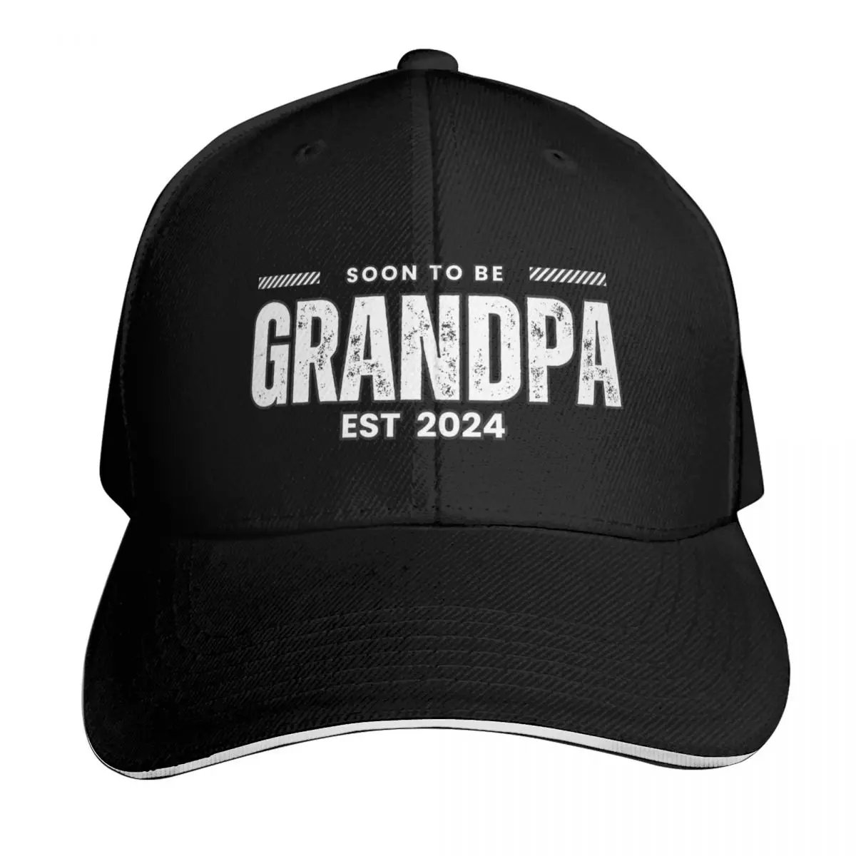 Promoted to be Grandpa 2024 Grandpa 2024 Baseball Cap Snapback Cap Rave Male hat Hat Luxury Brand Golf Wear Men Women's