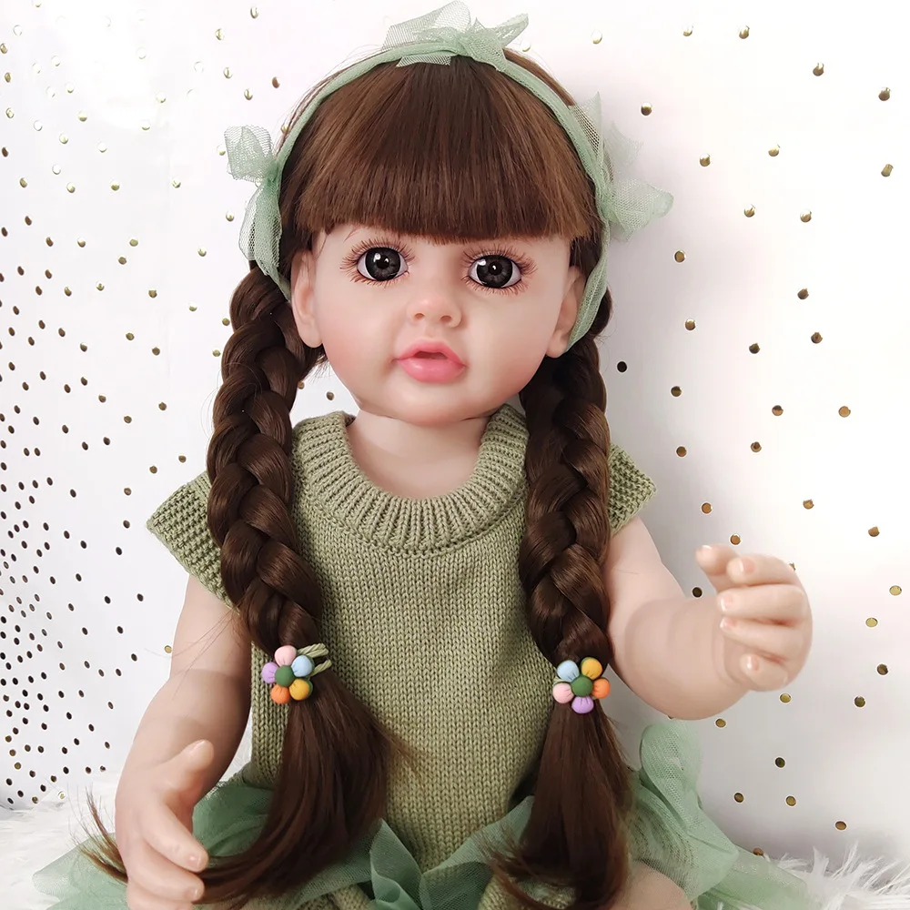 Lifelike Reborn Dolls Realistic Full Silicone Baby Bebe Vinyl 50cm Newborn Girl Doll Princess Toddler Toy Gift