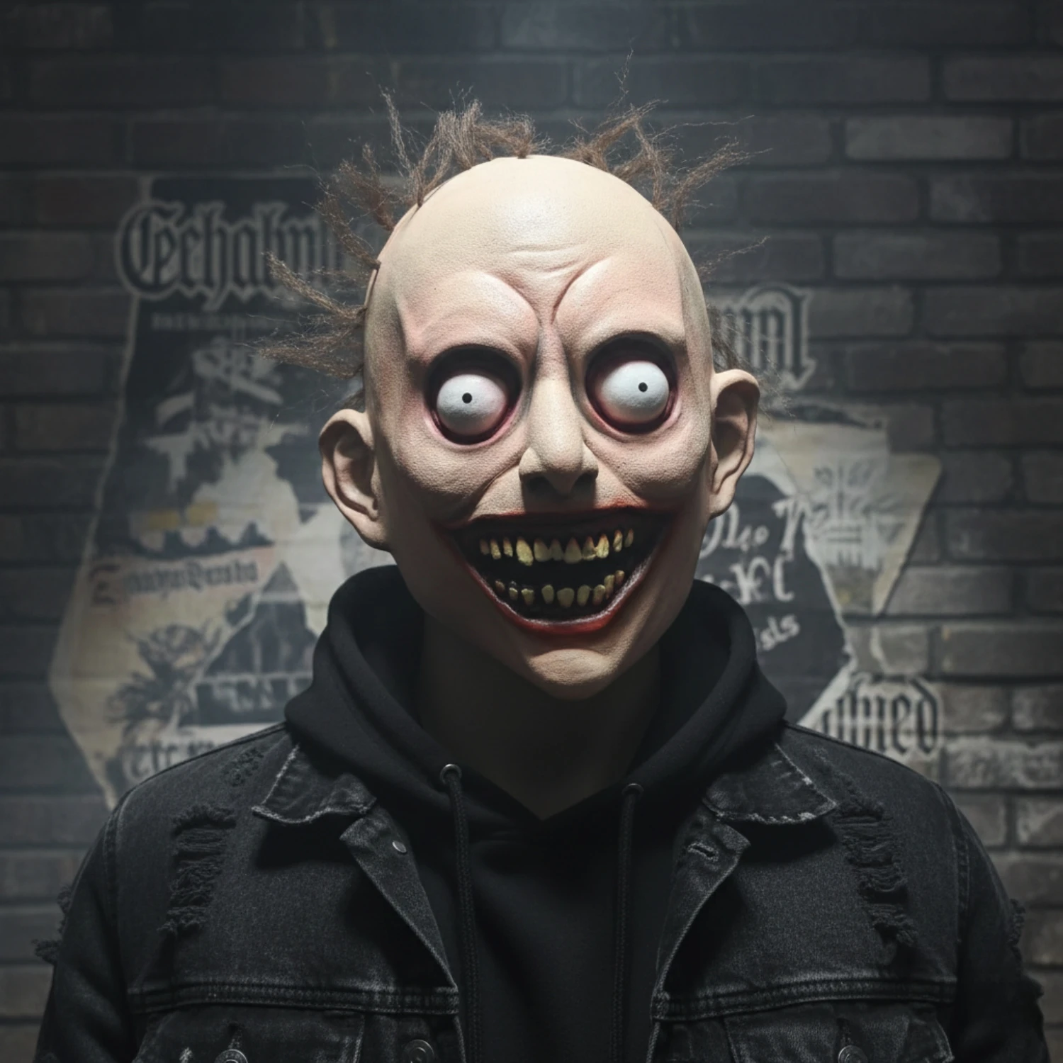 Lustige hässliche Monster-Maske, prallende Augen, große Zähne, Latex, Vollkopfmaske, Neuheit, Streich-Requisite, Maskerade, Karneval, Zubehör
