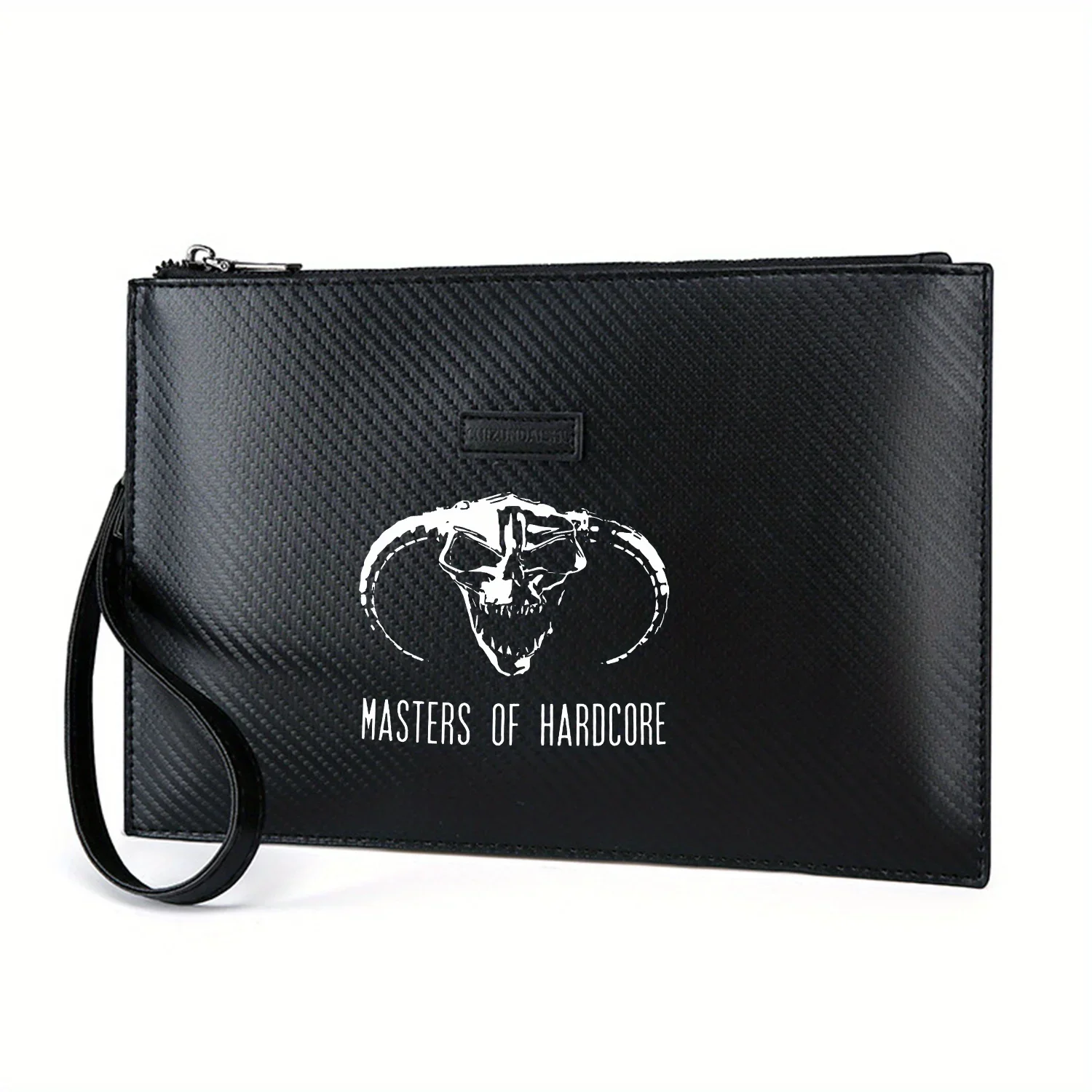 cranio-com-chifres-dentes-assustadores-fundo-preto-elegante-impresso-pu-bolsa-masculina-elegante-e-pratica-para-transporte-diario