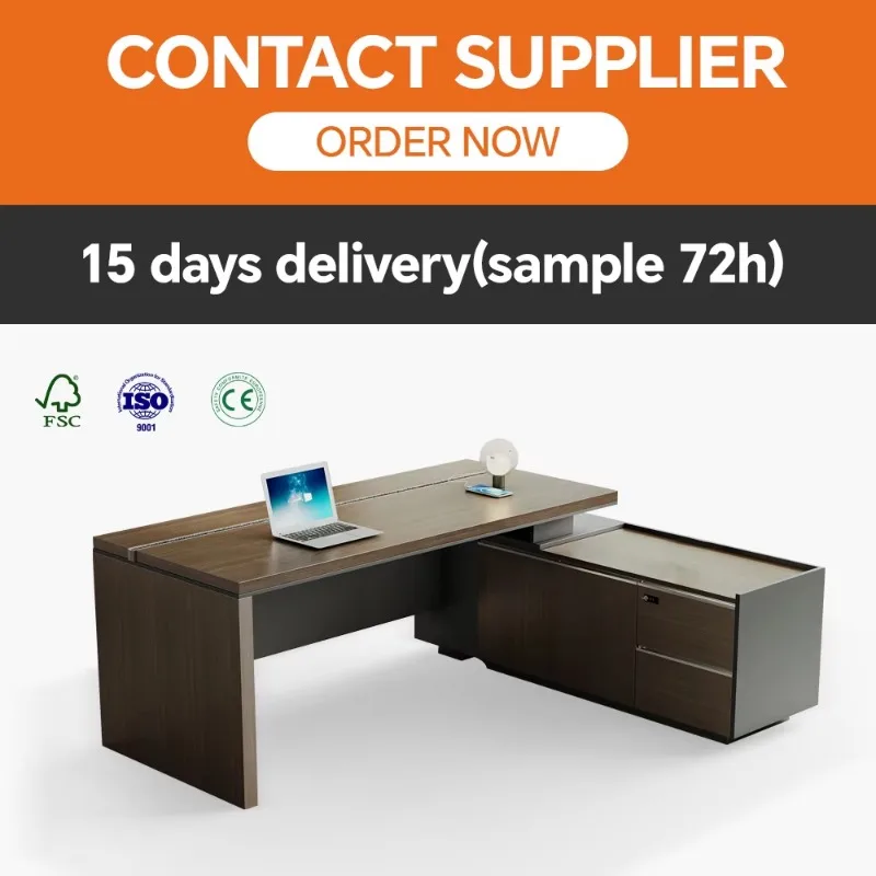 تخصيص أثاث المكاتب الحديثة L-شكل رئيس الجدول مدير الكابلات الجدول اجتماع الجدول مكتب مدير الحديث مع إدارة الأسلاك