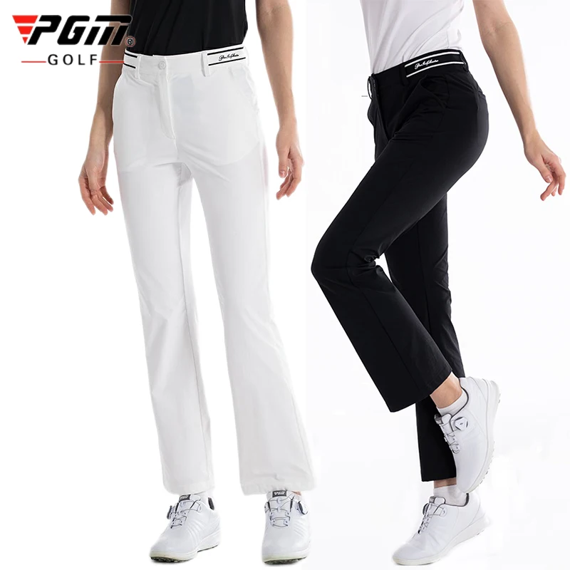 

PGM Spring Women Golf Pant Breathable Golf/Tennis Flared Pants High Elastic Ladies Trouser Girls Slim Quick Dry Sweatpant