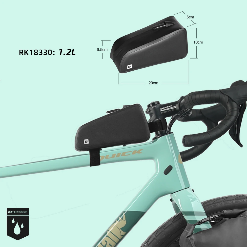 Rhinowalk Bicycle Bag Waterproof Set 1.2L-13L Bike Fork Bag Top Tube Bag Tail Bag Triangle Frame Bag Bikepacking Cycling Bag