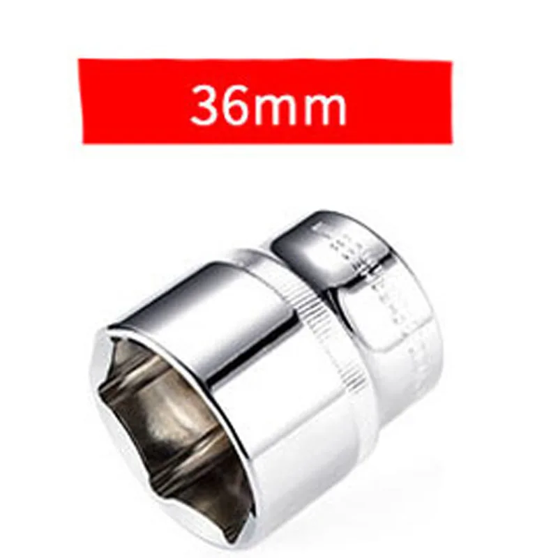 Large Size Hex Socket 25/26/28/34/36mm Metric 6 Point Short Socket Head For Nut Removalr Ratchet Wrench Auto Repair Tool Thicken