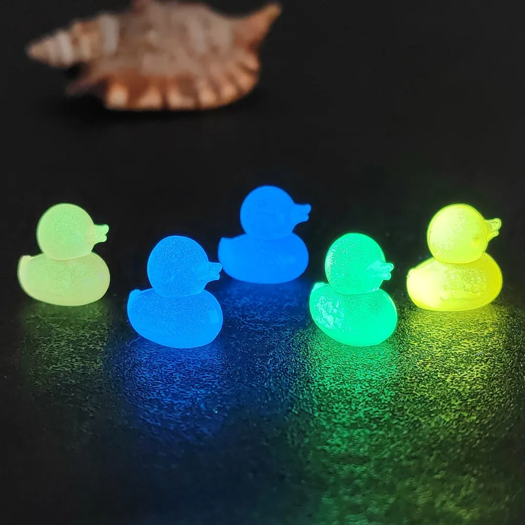 luminous duckling ornaments handmade resin accessories, micro landscape ornaments - Image 5