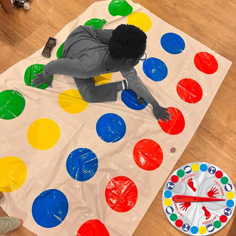 Twist-Spiel, lustig, für Kinder, Familie, Körper, Twisting, Move-Matte, Brettspiel, Party, Spaß, Brettspiele, Party, Familie, drinnen und draußen, lustige Brettspiele