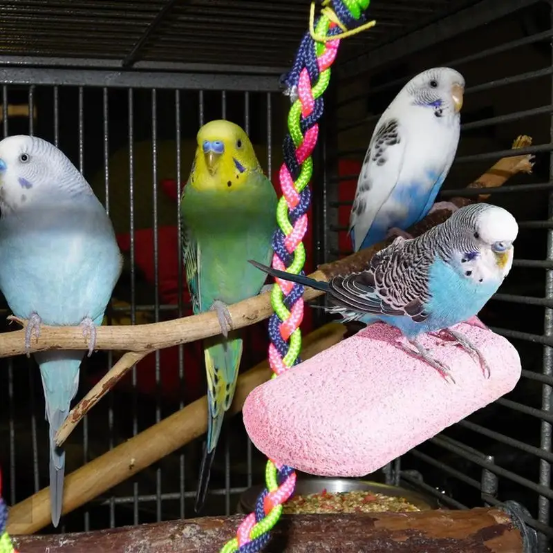 Perakeet Perches لقفص الآيس كريم الراتنج الطيور جثم حامل ممارسة اللعب 3X الدائمة مضغ الببغاء اللعب باو طحن عصا الحيوانات الأليفة