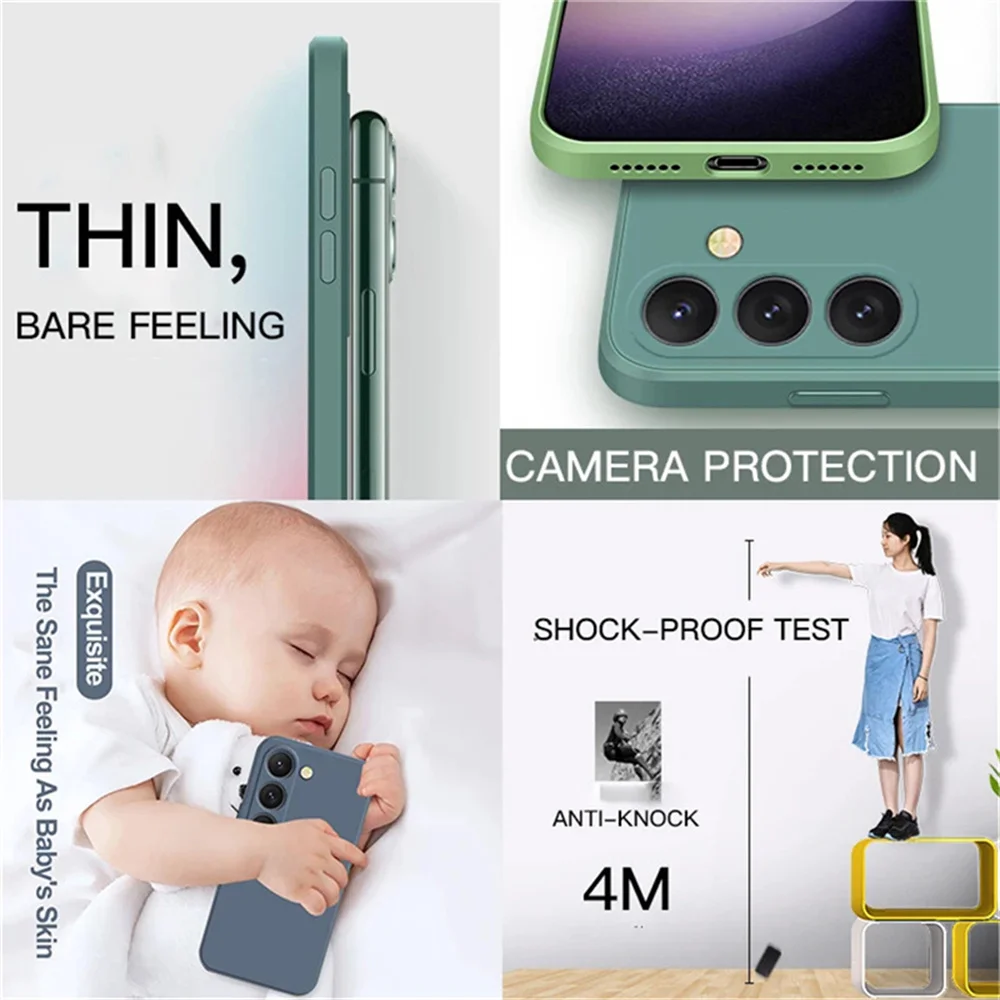 رائجة البيع السائل سيليكون فاخر سيليكون الحال بالنسبة لسامسونج غالاكسي A55 A54 A53 A35 A34 A33 حامل للصدمات الوفير غطاء ناعم