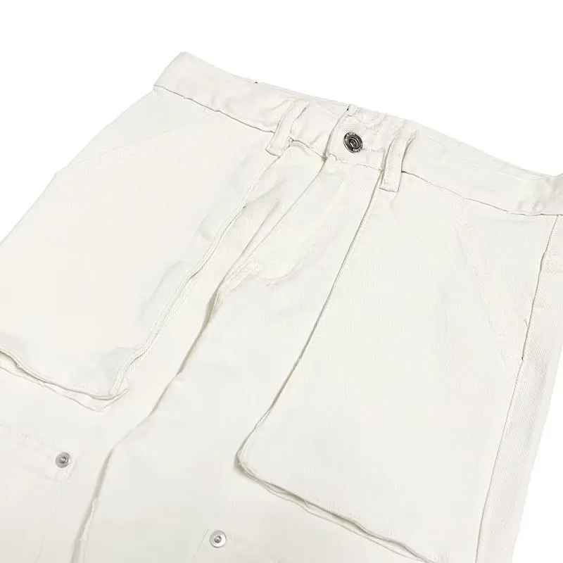 2026 Y2K Mode Weiße Baggy New Jeans Kpop Cargo-Hosen für Herren Kleidung Gerade Knöchelreißverschluss Damen Lange Hosen Ropa Hombre – Detail 16