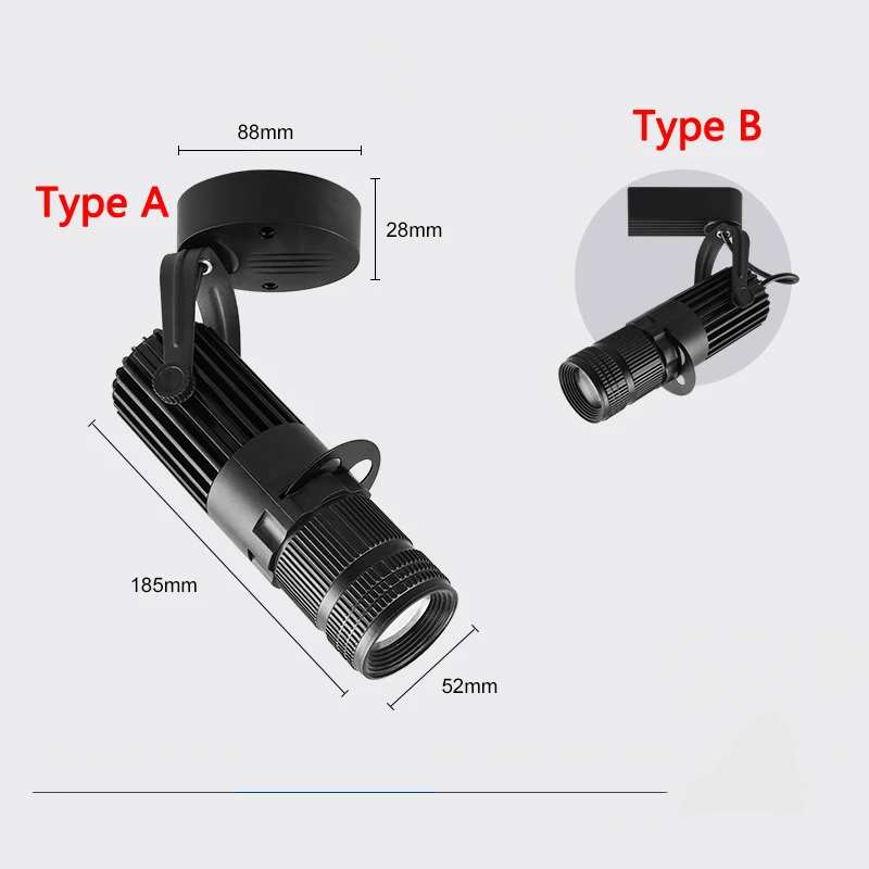 regulavel led cob holofotes track light lampada ktv bar restaurante cafe museu zoom 7w 12w 15w 20w 10 pcs lot 01