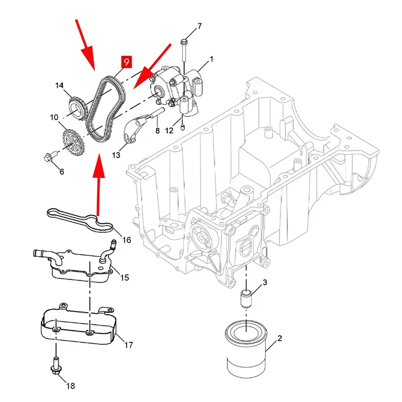 For SAIC MG 350 550 360 I5 I6 RX3 MG5 MG3 ZS GT oil pump belt drive synchronous belt original 10759212 10202585