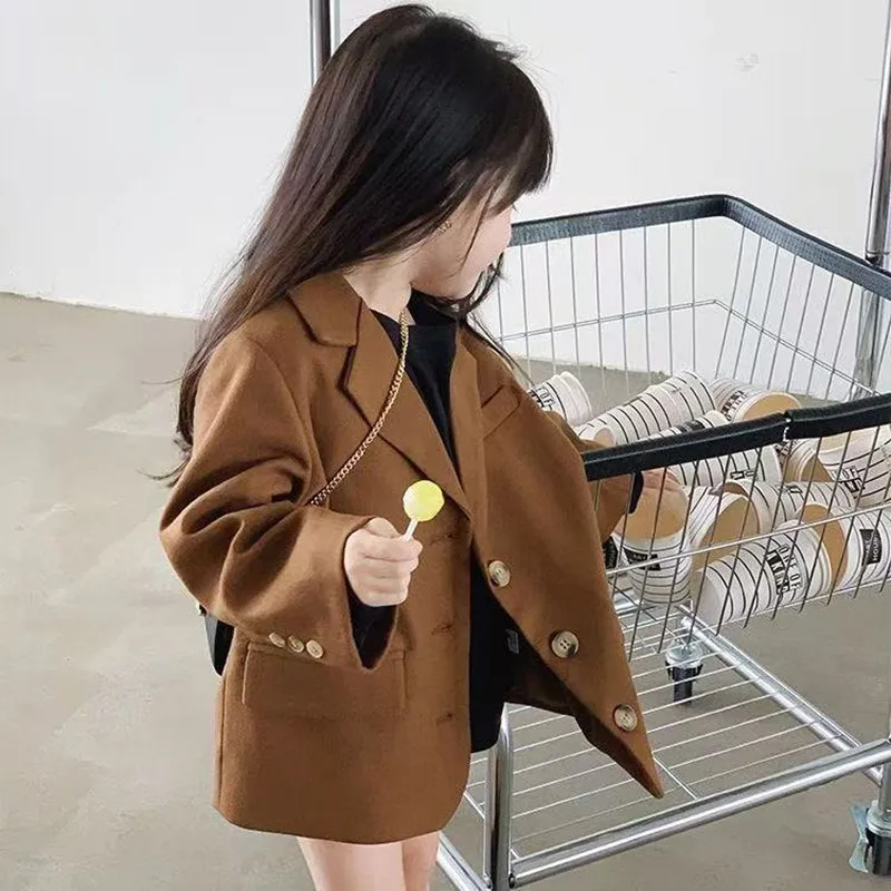 Girls Spring Autumn Suit Jacket New Childrens Casual CoatFashion Long Sleeve Blazer for Toddler Kids