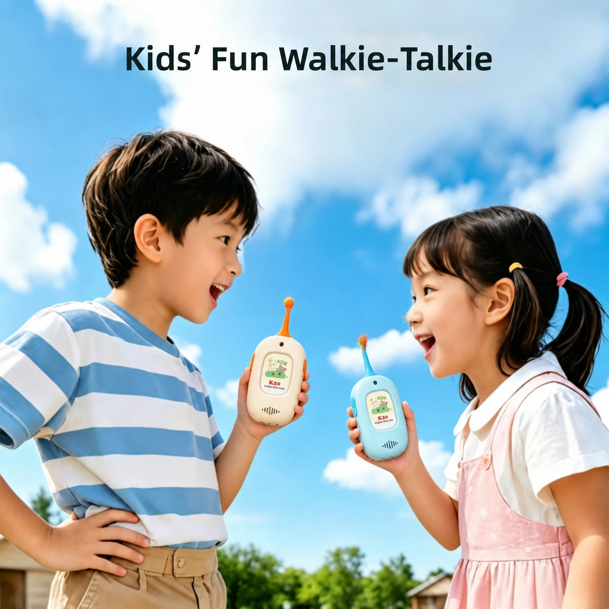 Video Walkie Talkies for Kids, 2 Pack Long Range with Outdoor Camping Hiking Indoor Play Toys Birthday for Boys and Girls Ages