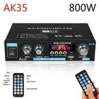 AK35 800W Digital Audio Amplifier 2 Channel Bluetooth 5.0 HiFi FM Auto Music Subwoofer Speaker Stereo Home Car Power Amplifier