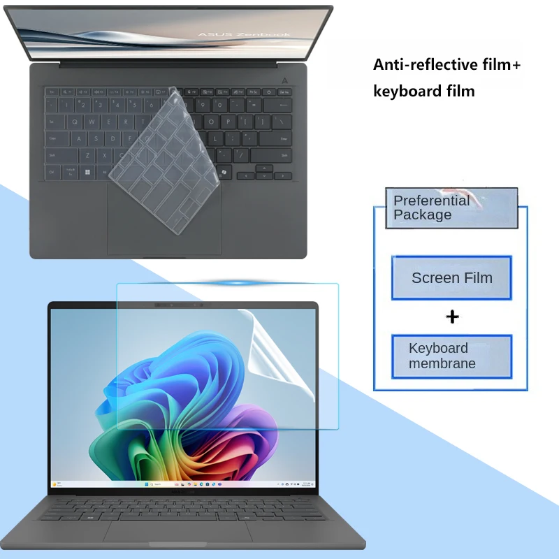 

Для ASUS Zenbook 14 OLED UM3406 защитная пленка для экрана 14 дюймов UX3405 пленка для экрана ноутбука пленка для клавиатуры анти-подглядывающая пленка