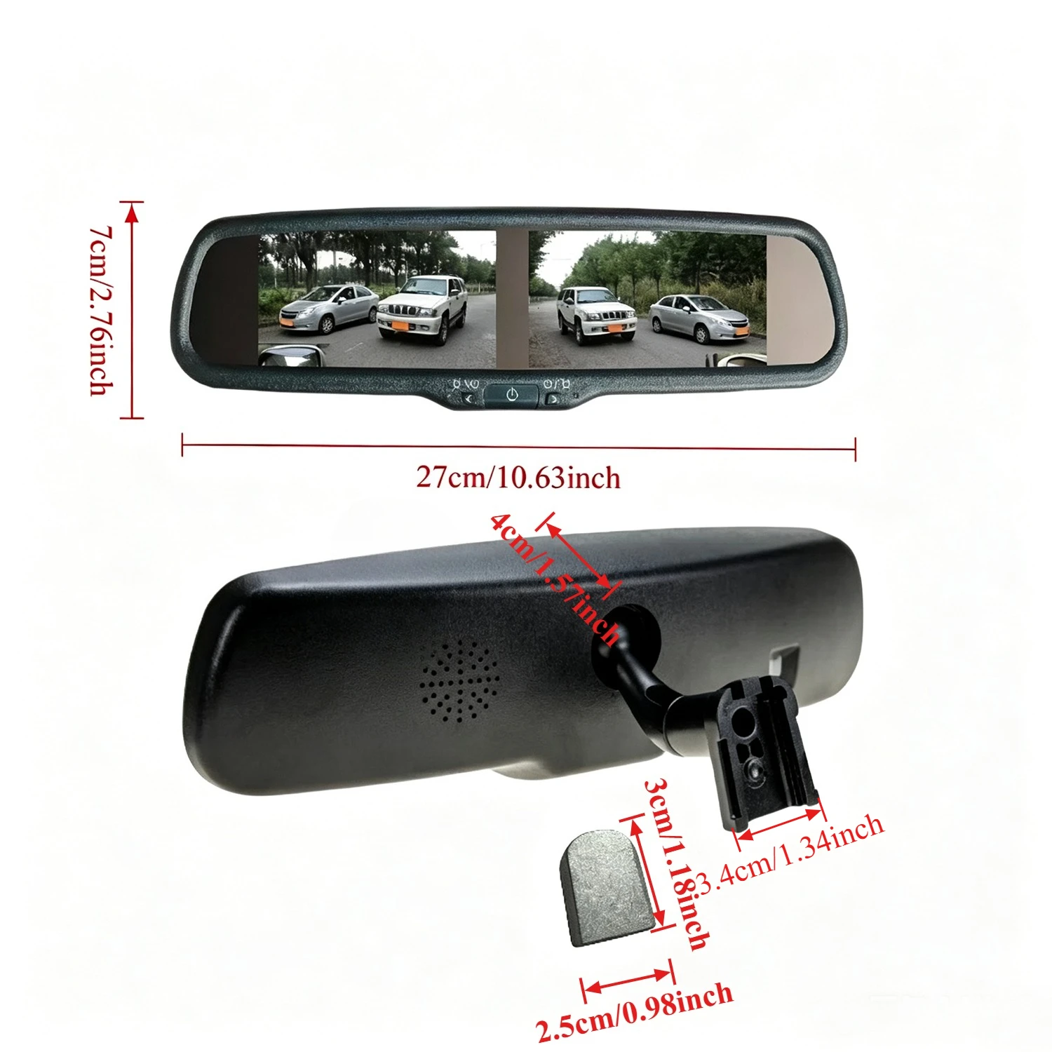 Special car-specific 4.3-inch dual-screen front and rear always-on driving monitoring system, 170° wide-angle fisheye camera,