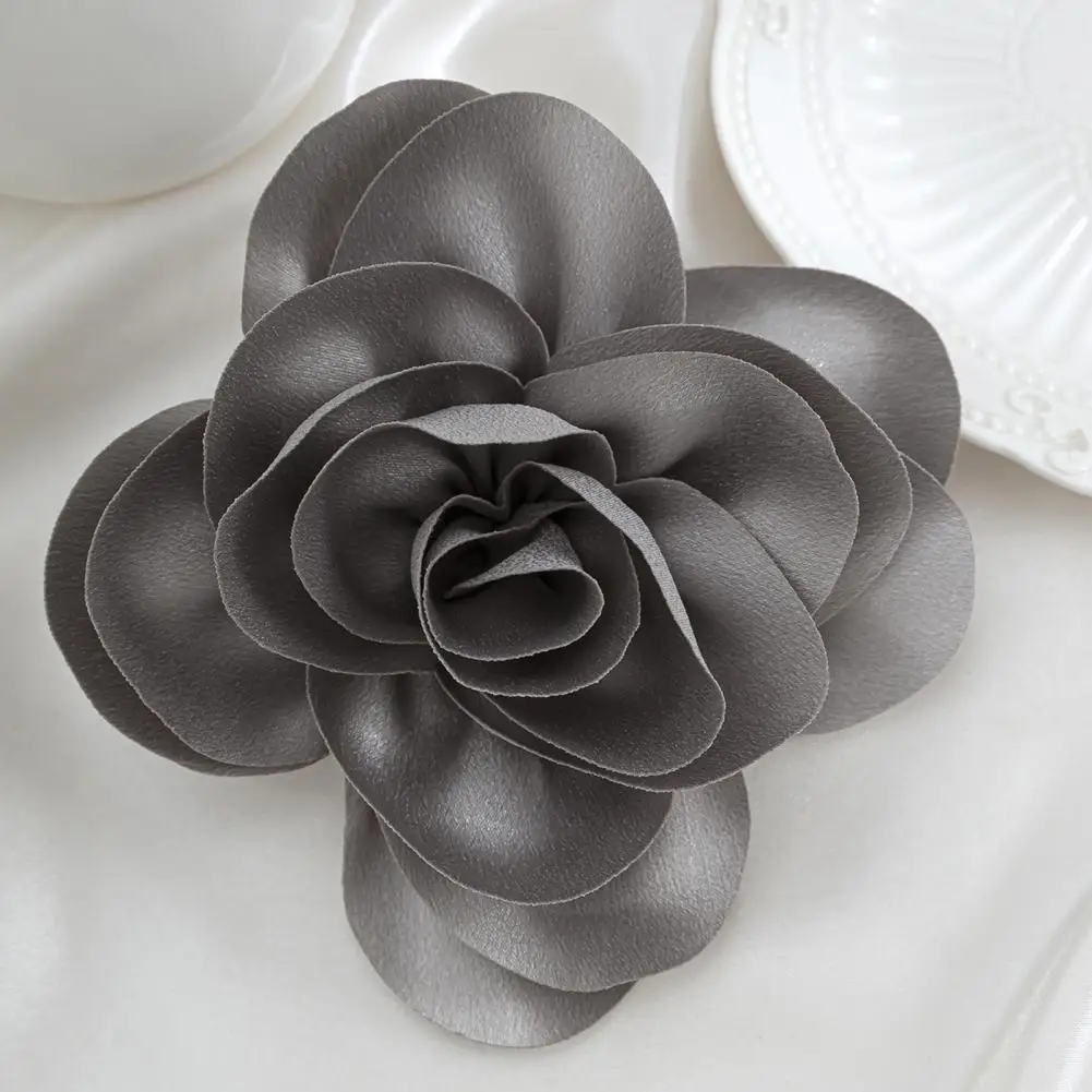 Rose Corsage Elegant Fabric Flower Corsage Brooch for Women Stylish Suit Coat Collar Pin Hat Scarf Dress Decoration Prom Party