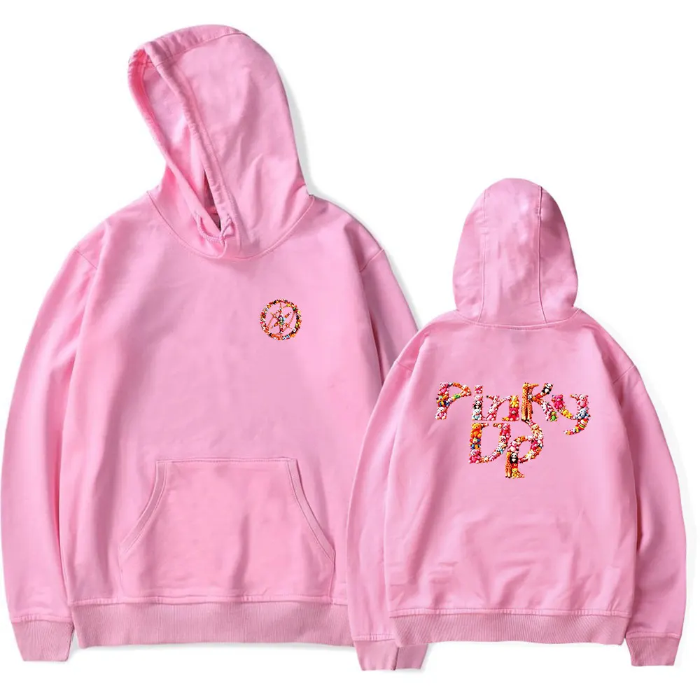 Katseye Hoodie Cool Print Pinky Up Merch Men Women Fashion Hooded Sweatshirt Unisex Trend Hip Hop Long Sleeve Pullovers