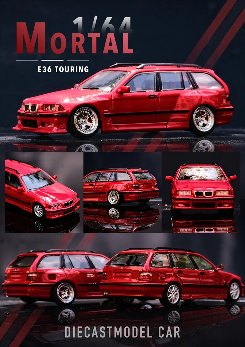 Mortal 1:64 E36 Touring White / Red Diecast Model Car