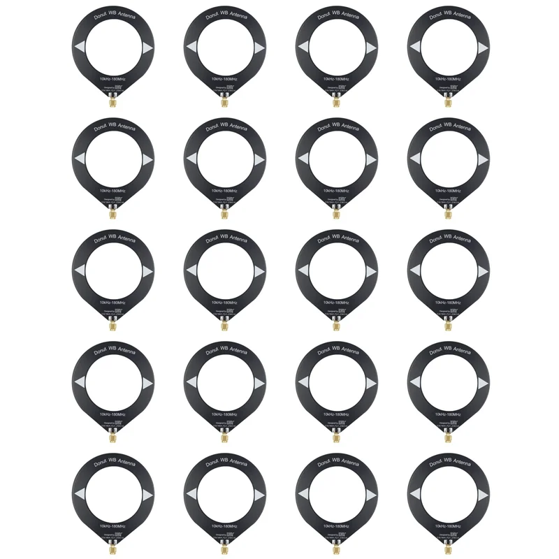 ABKN-20X 10Khz-180Mhz Mini Loop Antenna All Band Coverage Ring Donut Antenna Supports Shortwave/Medium Wave SDR Black