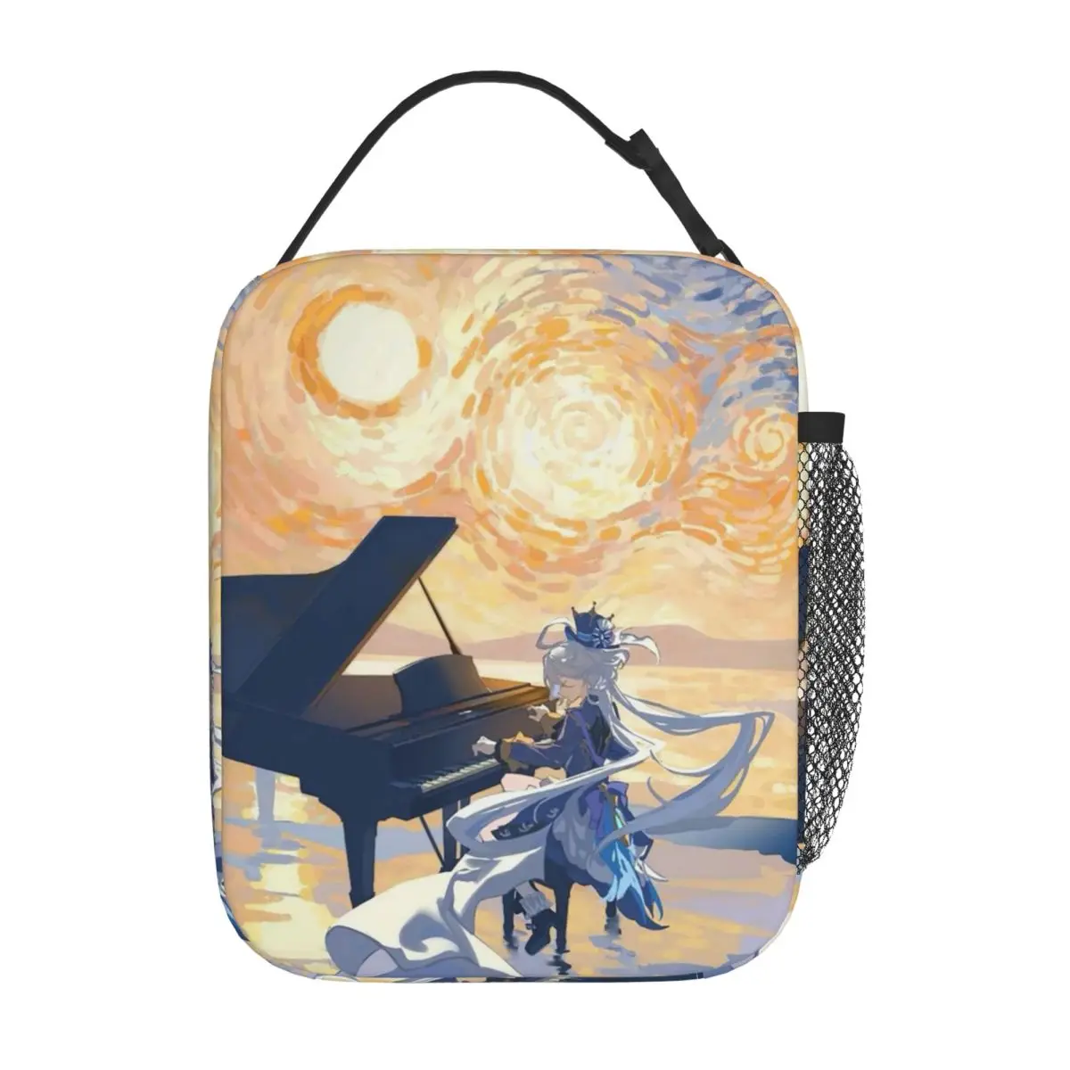 Furina Genshin Impact Game Insulated Lunch Bag for Women Children Leakproof Food Boxes Thermal Lunch Box Tote