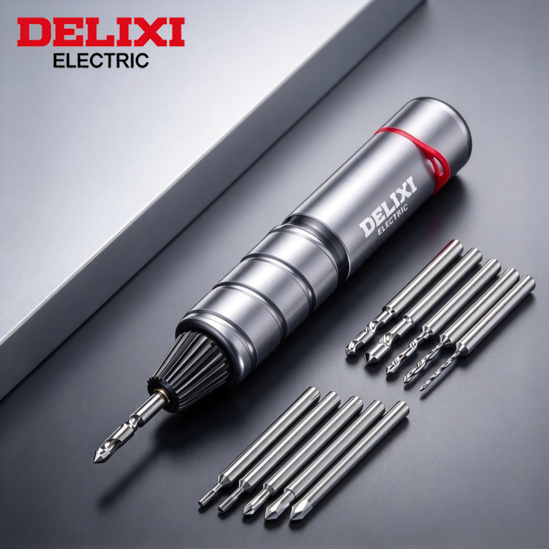 DELIXI Semi Automatic Hand Twist Drill Mini Manual Drill Portable Drill Bits Woodworking Punch Tool for DIY Model Jewelry Craft