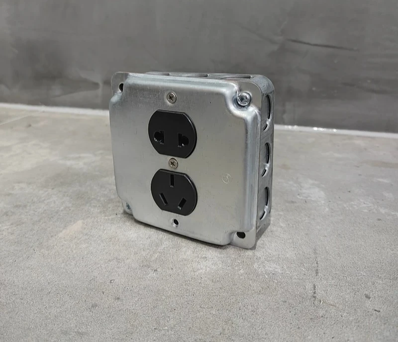 Wall Switch Socket Vintage Industrial 5 Outlet with USB Charging Ports Surface and Flush Mounted Concrete Finish for Home